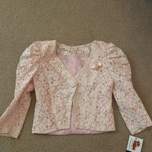 NWT Pink Lace Blazer Toddler girl